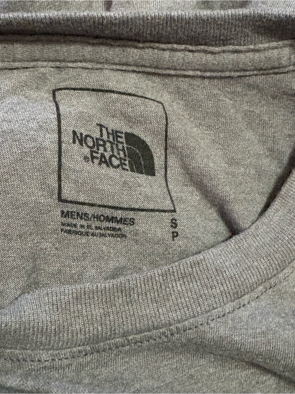 The North Face Men’s Long Sleeve Shirt - Gray with Red Texas Graphic - Picture 2 of 5